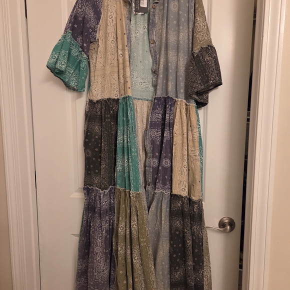 Oli & Hali Paisley Maxi Duster LARGE/EXTRA LARGE - Picture 2 of 4